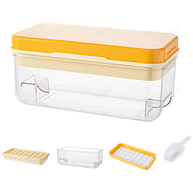 32 Grid Ice Tray With Lid Press Type Ice Cube Maker
