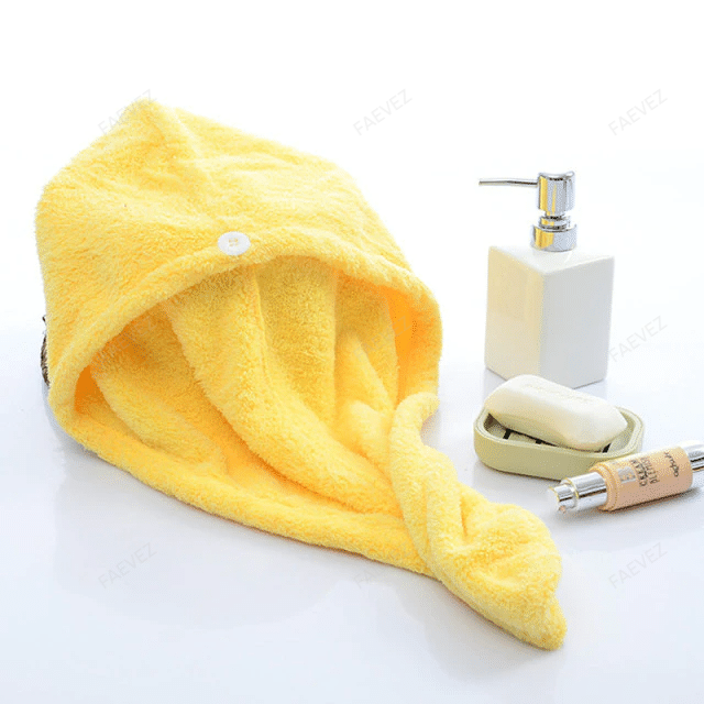 Hair Drying Cap Microfiber Solid Towel for Women