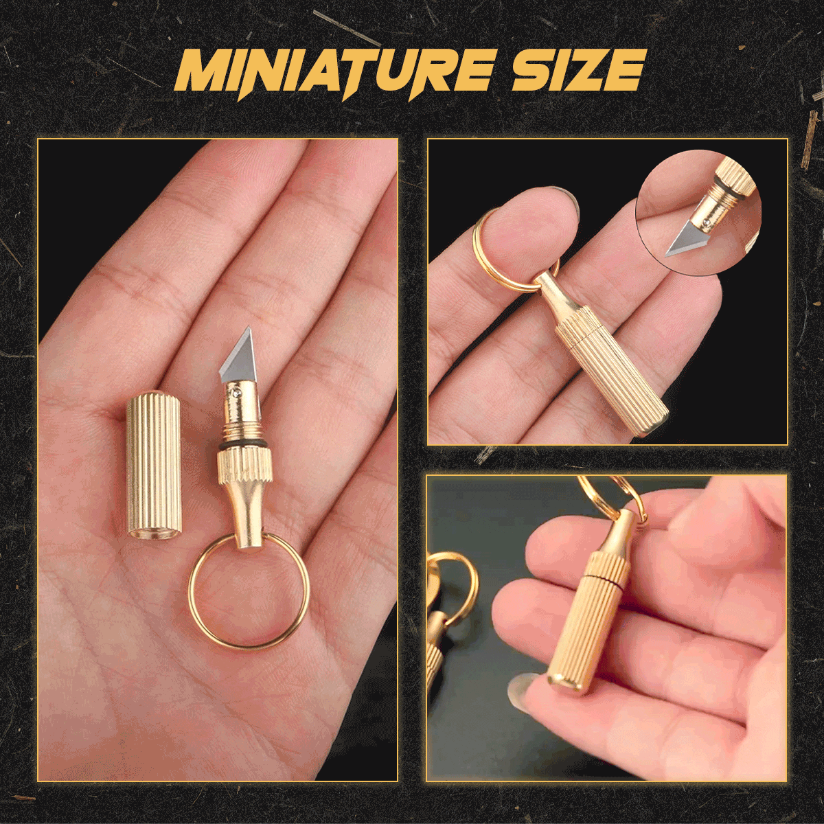Brass Capsule Multifunctional Mini Knife Portable Keychain
