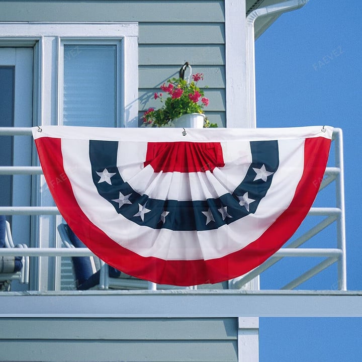 American Pleated Fan Bunting Flag 4th of July Decoration
