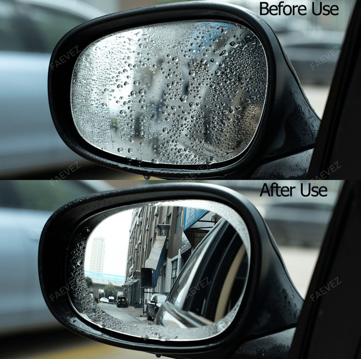 Car Rainproof Clear Film Rearview Mirror Protective Anti Fog