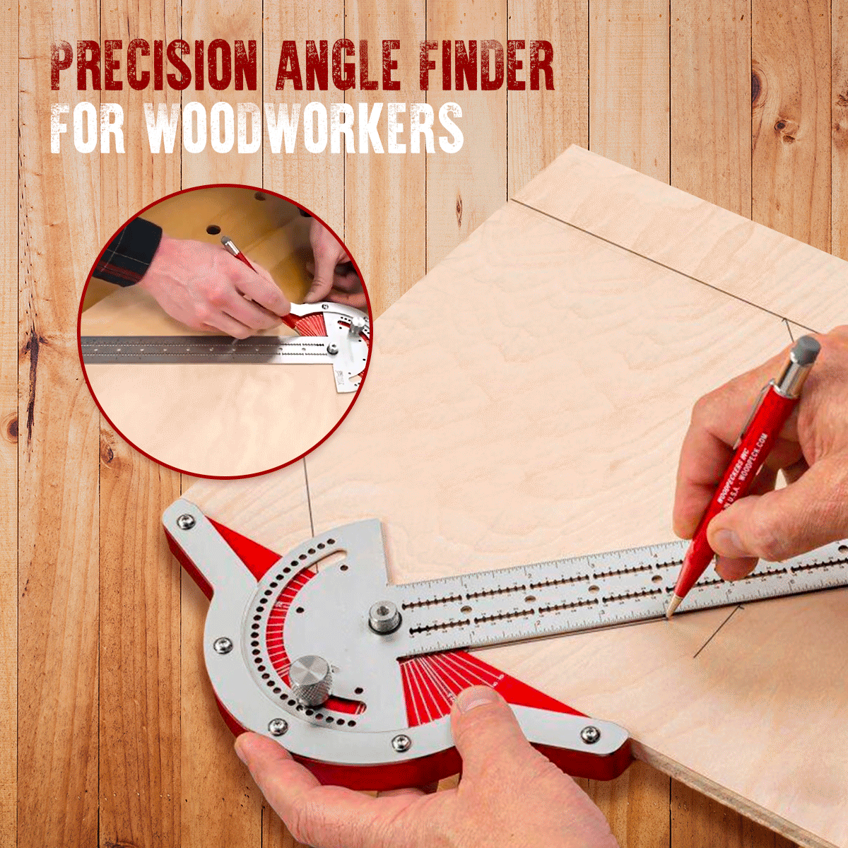 Woodworkers Edge Precision Protractor Ruler
