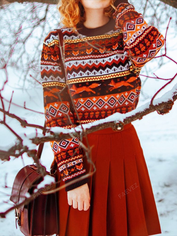 Vintage Winter Thicken Knitwear Woolen Sweater