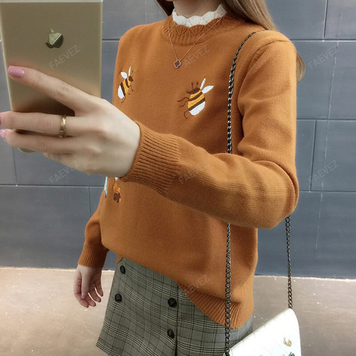 Fashion Knitted Women Pullover Tops