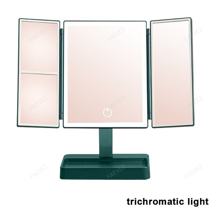 72 LED Light Vanity Mirror 1/2/3X Table Mirrors