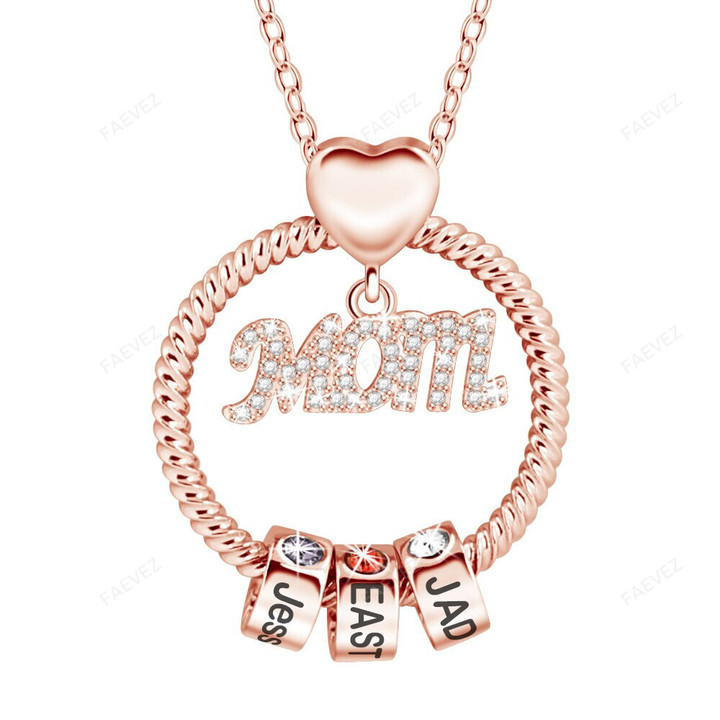 Personalize Name Beads Necklace for Mom