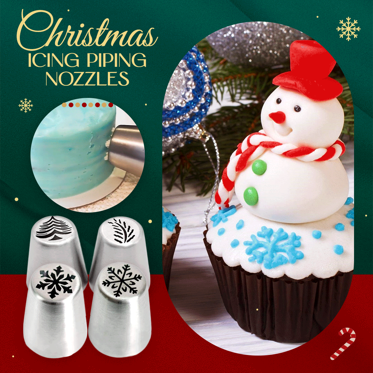 Christmas Pastry Tool Icing Piping Nozzles Set FAEVEZ™- Home Devices