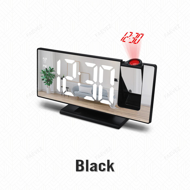 3D Projection Alarm Clock Makeup LED Mirror FAEVEZ™- Home Decoration