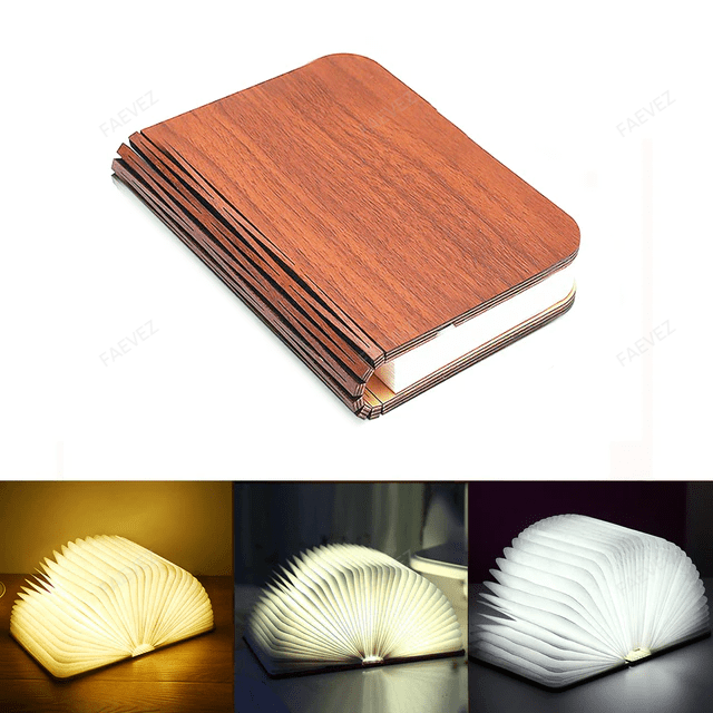 Portable Foldable USB 3D Creative Magnetic LED Book Night Light FAEVEZ™- Home Decoration