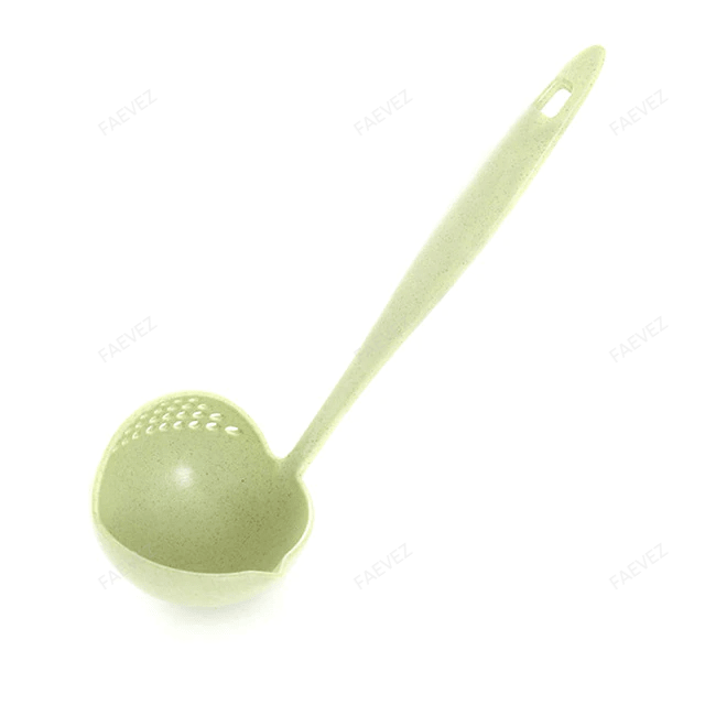 Long Handle Kitchen Strainer 2 Function Soup Ladle Spoon FAEVEZ™- Kitchen Gadgets