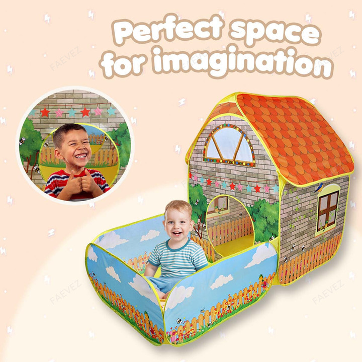 Foldable Play Tunnel Tent Playhouse For Children FAEVEZ™- Babies & Kids