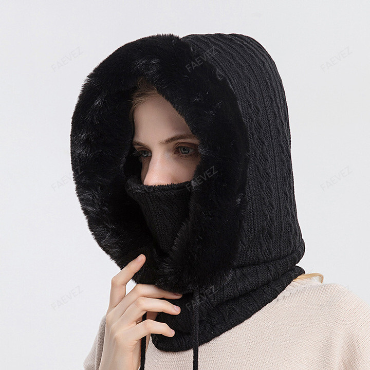 Warm Knitted Windbreaker Hat For Winter FAEVEZ™- Women's Accessories