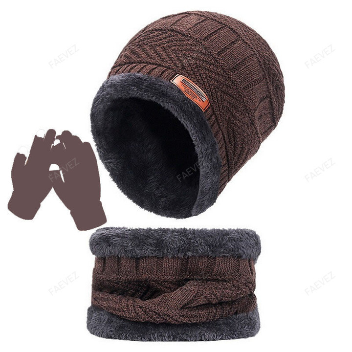 Winter Fleece-lined Knitted Hat - Winter Items