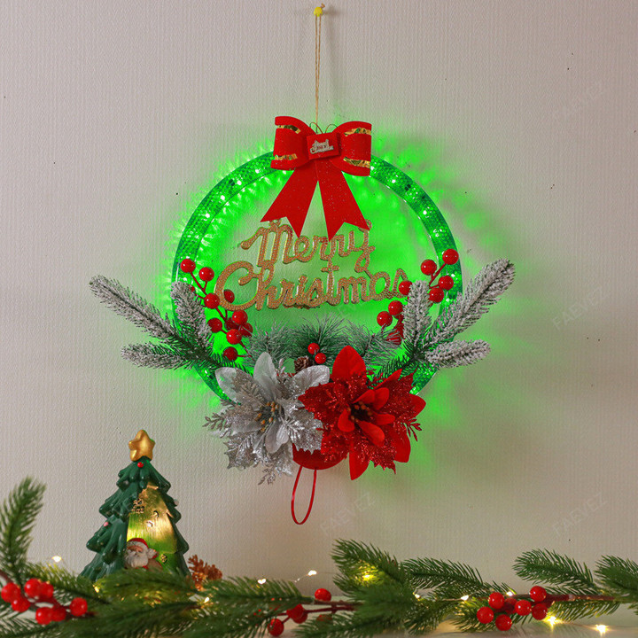 DIY Christmas Wreath Decorations with LED Lights - Home Decoration