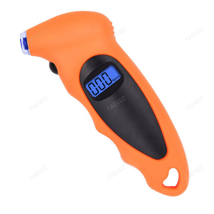 Tyre Pressure Gauge With Backlight LED Display - Cars & Motorbikes