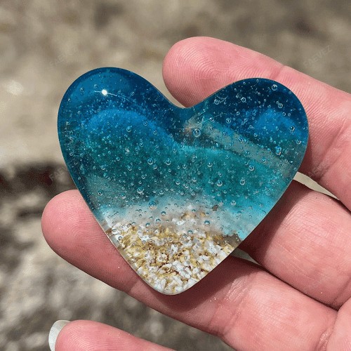 Beach Ocean Pocket Heart - Home Decoration