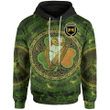 Ireland Hoodie - House of O'CARROLL Irish Family Crest Hoodie - Ireland Coat Of Arms With Celtic Tree Green A7