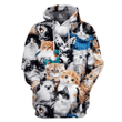 Cat B172 3D Pullover Printed Over Unisex Hoodie