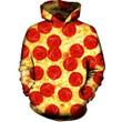 Pizza A1831 3D Pullover Printed Over Unisex Hoodie