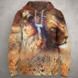 Indian Woman Lion Abstract Pq 0015 A4270 3D Pullover Printed Over Unisex Hoodie