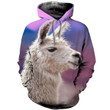 Alpaca 121317 B855 3D Pullover Printed Over Unisex Hoodie