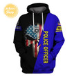 Police Officer Skull Usa Camo Art#1362 3D Pullover Printed Over Unisex Hoodie