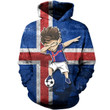 Dabbing Soccer Iceland Art#1743 3D Pullover Printed Over Unisex Hoodie