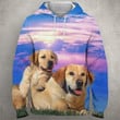 Golden Retriever 0512 A4535 3D Pullover Printed Over Unisex Hoodie