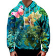 Pink Butterfly A1278 3D Pullover Printed Over Unisex Hoodie