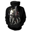 Zombie B3228 3D Pullover Printed Over Unisex Hoodie