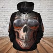 Skull _Hell Fire A2755 3D Pullover Printed Over Unisex Hoodie
