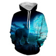 Young Wolf Exploring The Wild Alone Remarkable A3415 3D Pullover Printed Over Unisex Hoodie