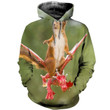 Squirrel 151205 B1021 3D Pullover Printed Over Unisex Hoodie