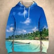 Beach 0267 A4719 3D Pullover Printed Over Unisex Hoodie