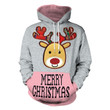 Christmas - Christmas Cute Christmas Deer B4169 3D Pullover Printed Over Unisex Hoodie