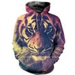 Tiger 51201919 B1485 3D Pullover Printed Over Unisex Hoodie