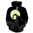 Halloween Jack And Zero Full Moon B4123 3D Pullover Printed Over Unisex Hoodie