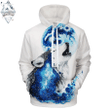 Wolf Howl Pq 9483 A1428 3D Pullover Printed Over Unisex Hoodie
