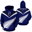New Zealand Silver Fern Pullover Unisex Hoodie Bt03
