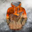 Deer With Sunsets Pullover Unisex Hoodie Bt13