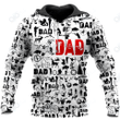 Black And White Dad Hunter Pullover Unisex Hoodie Bt05