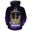 Never Underestimate A Black Queen Who Was Born In November Hoodie Bt08