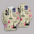 Newspaper New York Pullover Unisex Hoodie Bt01