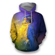 Blue And Yellow Parrot Pullover Unisex Hoodie Bt01