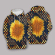 Sunflower Checkerboard Pullover Unisex Hoodie Bt04