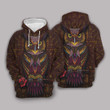 Red Rose Owl Pullover Unisex Hoodie Bt03