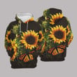 Butterfly With Sunflower Hoodie Bt09