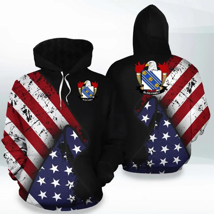 Bliss America Hoodie - American Family Crest A7