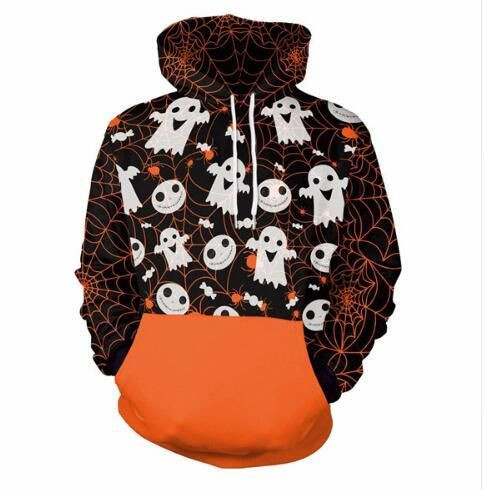 Funny Halloween With Different Patterns A1846 3D Pullover Printed Over Unisex Hoodie