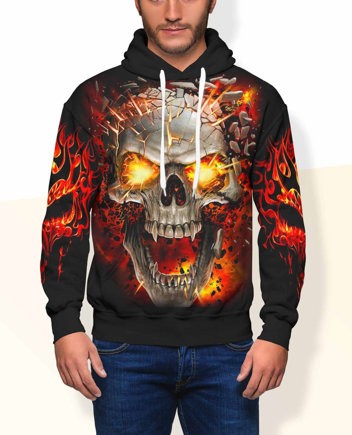 Skull - 04189 A3171 3D Pullover Printed Over Unisex Hoodie